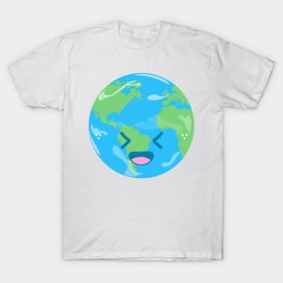 Kawaii Earth - Laughing Earth T-Shirt